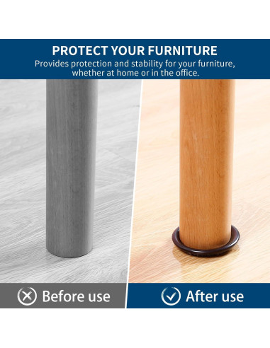 Tazas de Fieltro Reutilizables Ezprotekt 1.6" para Muebles - 16 Pcs