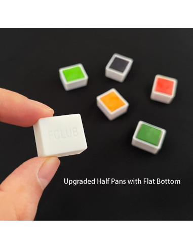 Bandejas de Acuarela Vacías FCLUB - 40 Piezas (3ml y 2ml)