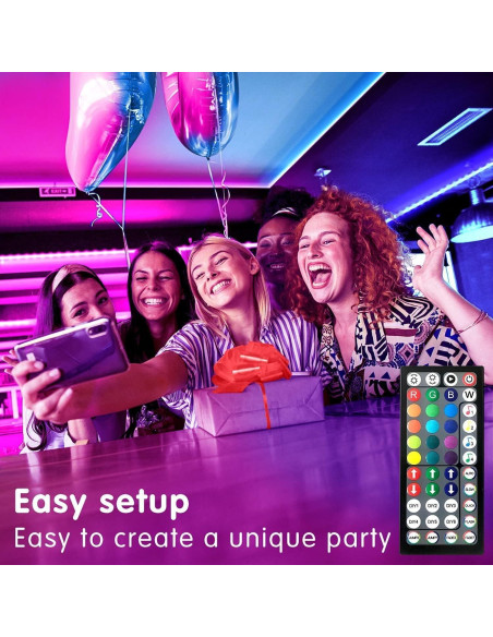 Luces LED Tenmiro 30m RGB con control remoto y app Luces LED Tenmiro 30m RGB con control remoto y app