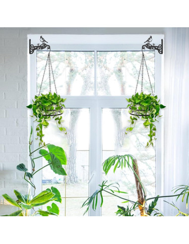 Soporte de Planta Estético RANRTI 2-Pack 25.5cm Hierro Colibrí