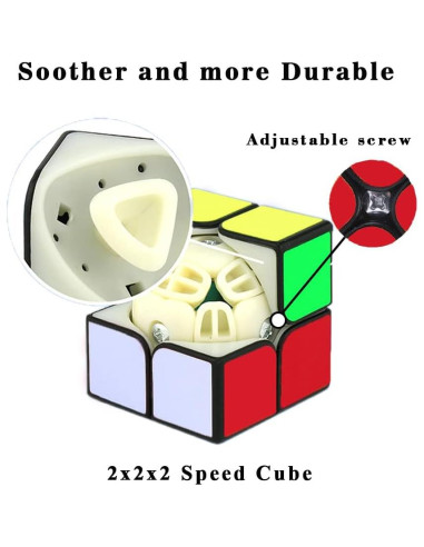 Cubo de Velocidad 2x2 Negro Jbpbslu - Rompecabezas Educativo
