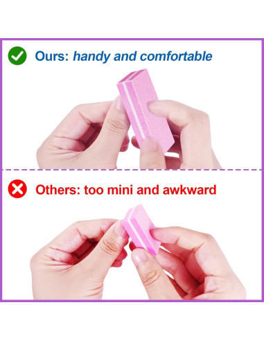 Juego de Pulidores de Uñas HomeyEra - 30 Piezas Rosa 100/180
