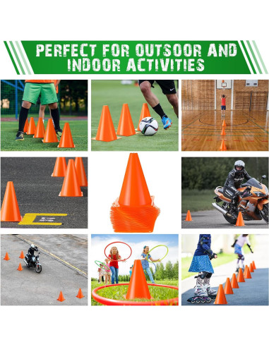 Conos de Entrenamiento Vinsot 48 Conos Naranja 17.78 cm