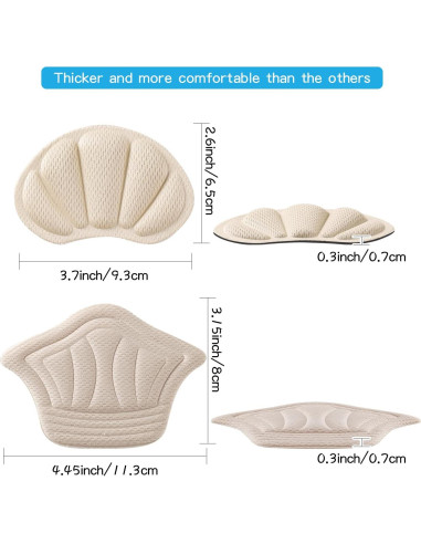 Almohadillas para Talón SUMBLIME 6 Piezas Beige Antideslizantes