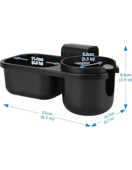 Soporte para Vaso y Bandeja de Snacks Accmor Negro Universal Soporte para Vaso y Bandeja de Snacks Accmor Negro Universal