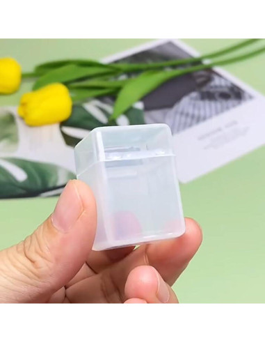 12 Organizadores de Plástico Transparente Farmer Mani 0.98x0.95x3.5cm