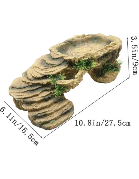 Plataforma de Sol para Tortugas PINVNBY 27.4x15.5 cm Resina Plataforma de Sol para Tortugas PINVNBY 27.4x15.5 cm Resina