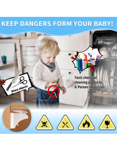 Cerraduras Magnéticas Baitiny para Gabinetes - 12 Piezas