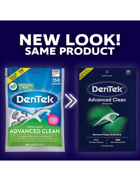 Palillos de Hilo Dental DenTek Triple Clean 90 Unidades - Paquete de 6 Palillos de Hilo Dental DenTek Triple Clean 90 Unidades - Paquete de 6