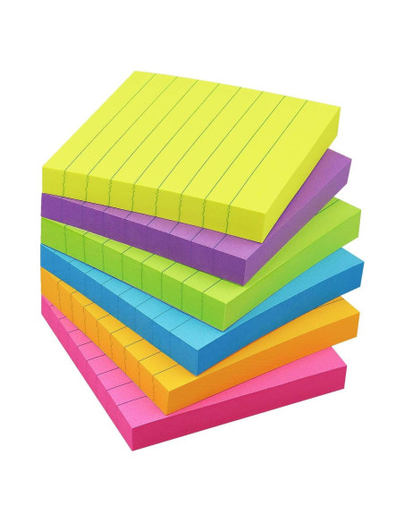 Notas Adhesivas Rayadas Lobo Oriental 3x3 cm 6 Colores 100 Hojas Notas Adhesivas Rayadas Lobo Oriental 3x3 cm 6 Colores 100 Hojas