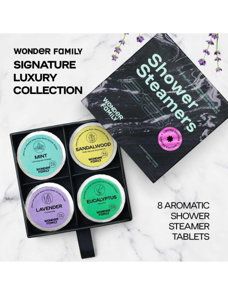 Juego de Vaporizadores de Ducha Aromaterapia Wonder Family - 8 Tabletitas Eucalipto y Más Juego de Vaporizadores de Ducha Aromaterapia Wonder Family - 8 Tabletitas Eucalipto y Más