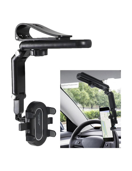 Soporte para Teléfono de Coche Hbxdeco Visera Ajustable 360 Soporte para Teléfono de Coche Hbxdeco Visera Ajustable 360