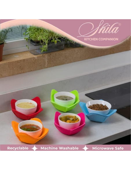 Bowl Cozy SHILA Verde 4 Piezas A Prueba de Microondas Bowl Cozy SHILA Verde 4 Piezas A Prueba de Microondas