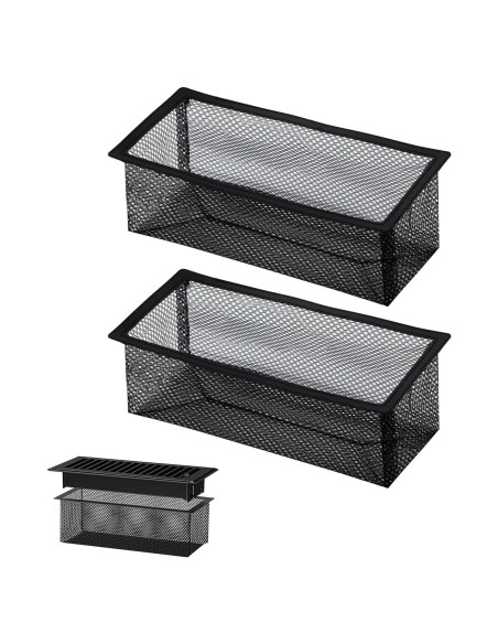 Cubierta de Registro de Piso Attramite 2 Pcs 10x25 cm Nylon Cubierta de Registro de Piso Attramite 2 Pcs 10x25 cm Nylon