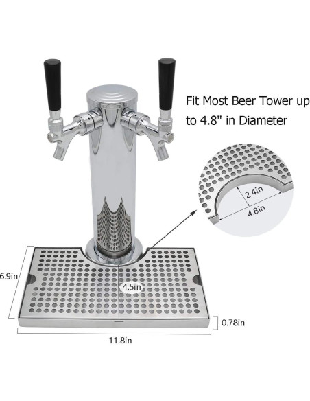 Bandeja de Goteo de Cerveza Barworks Acero Inoxidable 30x24 cm Bandeja de Goteo de Cerveza Barworks Acero Inoxidable 30x24 cm