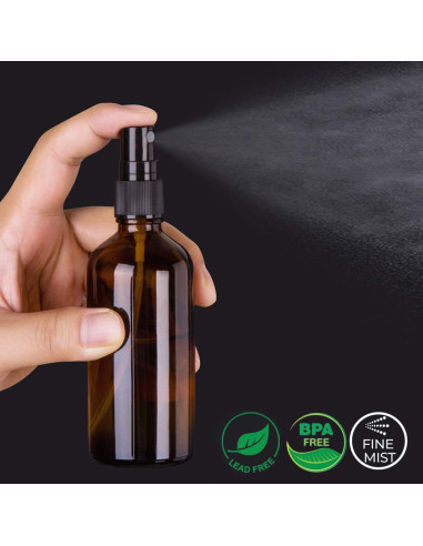 Set de 4 Botellas de Spray de Vidrio Ámbar 120 ml - Hmaimas
