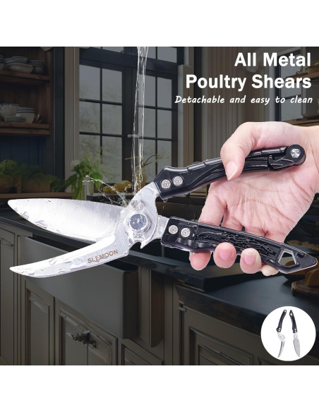 Tijeras de Cocina SLEMOON Multiusos para Carne y Aves 13.2cm Tijeras de Cocina SLEMOON Multiusos para Carne y Aves 13.2cm