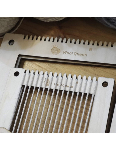 Kit de Telar de Tejido Reina de la Lana 2 en 1 Madera