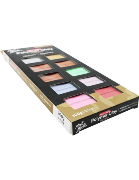 Juego de Arcilla Polimérica Mont Marte - 10 Colores Metálicos - 100g Juego de Arcilla Polimérica Mont Marte - 10 Colores Metálicos - 100g