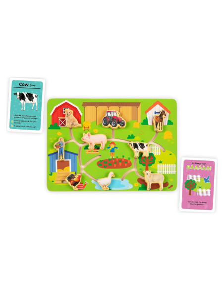 Juego de Laberinto de Granja Julian & Luca | Madera Educativo Juego de Laberinto de Granja Julian & Luca | Madera Educativo