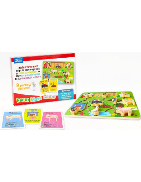 Juego de Laberinto de Granja Julian & Luca | Madera Educativo Juego de Laberinto de Granja Julian & Luca | Madera Educativo
