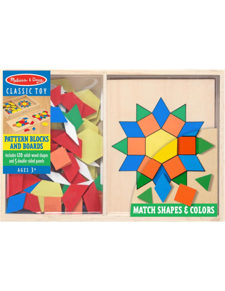 Bloques de Patrones Melissa & Doug - Juguete de Madera 120 Piezas Bloques de Patrones Melissa & Doug - Juguete de Madera 120 Piezas