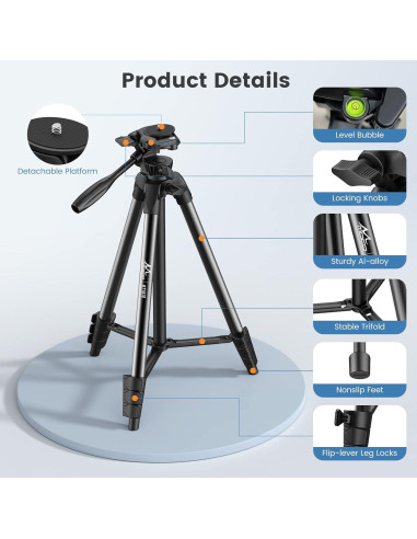 Trípode MoKo 60 cm para Cámara DSLR y Teléfonos