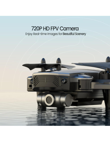 Dron Mini DEERC D20 con Cámara FPV HD 720P Plata
