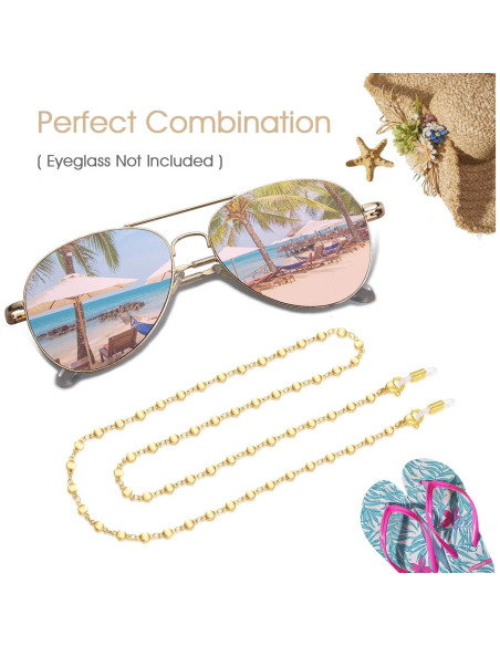 Cadena de Gafas SAM & LORI para Mujer - Plata/Oro/Rosado Cadena de Gafas SAM & LORI para Mujer - Plata/Oro/Rosado