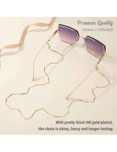 Cadena de Gafas SAM & LORI para Mujer - Oro 18K Ajustable