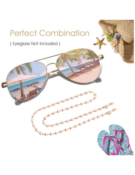 Cadena de Gafas SAM & LORI - Oro Rosado, Ajustable, 73.66 cm Cadena de Gafas SAM & LORI - Oro Rosado, Ajustable, 73.66 cm
