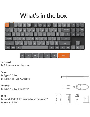 Teclado Mecánico Keychron K1 Max Inalámbrico RGB TKL