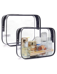 Bolsa de Aseo Transparente BAGSMART 2 Paquetes TSA Impermeable