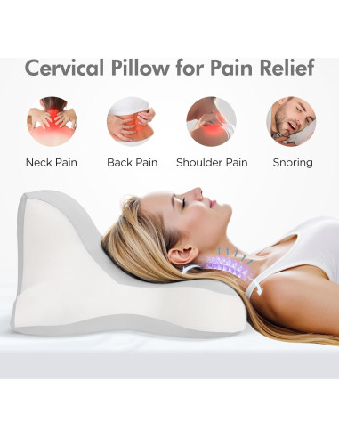 Almohada Cervical ByNaRIX Espuma con Memoria 1,99 kg Gris