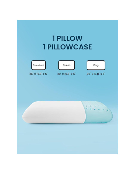 Almohada de Espuma con Memoria SLEEP ZONE Reina Refrigerante Almohada de Espuma con Memoria SLEEP ZONE Reina Refrigerante