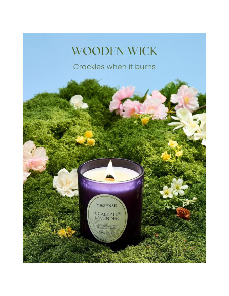 Vela Aromática M&SENSE Eucalipto y Lavanda 18oz 100h Vela Aromática M&SENSE Eucalipto y Lavanda 18oz 100h