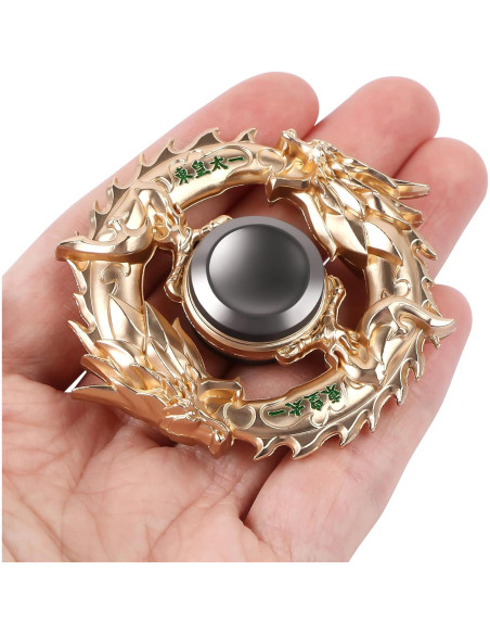 Spinner Fidget Metal MTELE Dragón Dorado Alivio Ansiedad Spinner Fidget Metal MTELE Dragón Dorado Alivio Ansiedad