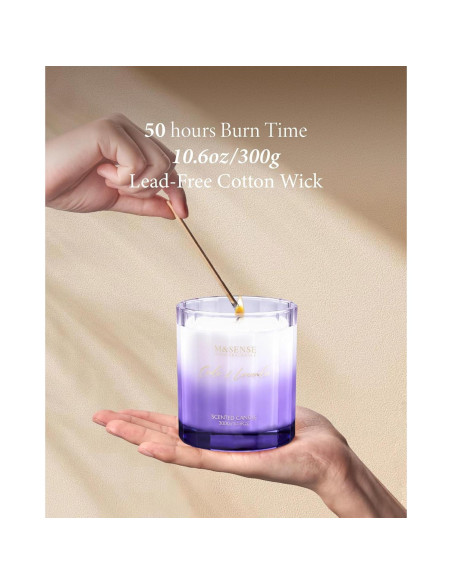 Vela Aromática M&SENSE Lavanda Cade 300g 58 Horas Vela Aromática M&SENSE Lavanda Cade 300g 58 Horas