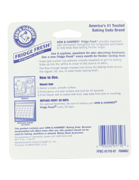 Filtro de aire Arm & Hammer Fridge Fresh 4 unidades 121.9g Filtro de aire Arm & Hammer Fridge Fresh 4 unidades 121.9g