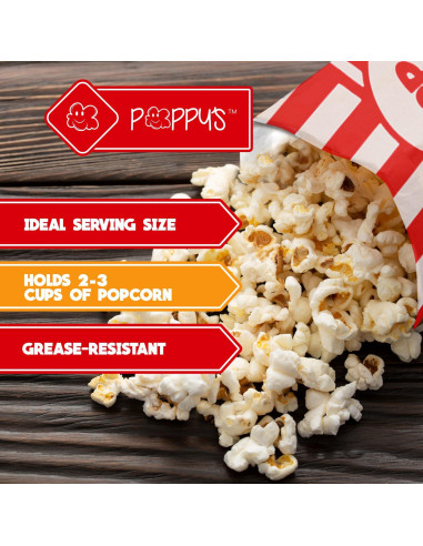 Bolsas de Palomitas Poppy 200 Unidades 28g para Fiestas