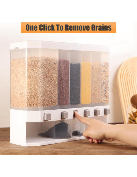 Dispensador de Granos CherHome 25 Litros con Taza Medidora Dispensador de Granos CherHome 25 Litros con Taza Medidora