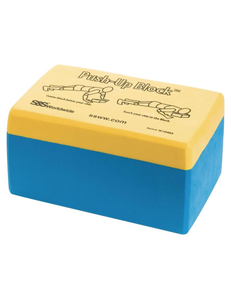 Bloque de espuma S&S Worldwide para flexiones 20x13x10 cm Bloque de espuma S&S Worldwide para flexiones 20x13x10 cm