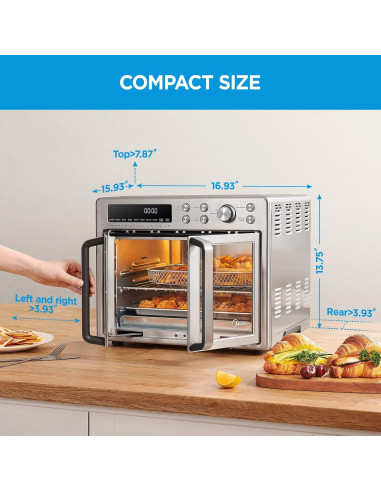 Horno Tostador Midea Flexify 26.4 QT Acero Inoxidable 10 en 1