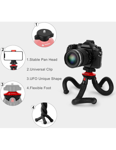 Trípode Fotopro UFO Basic Flexible para Cámara y Smartphone