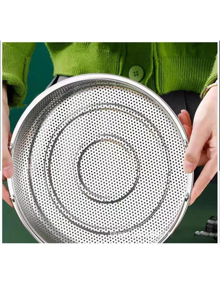 Cesta de Vapor Yansanido Acero Inoxidable 24.4 cm Grande Cesta de Vapor Yansanido Acero Inoxidable 24.4 cm Grande