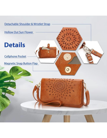 Bolso Cruzado APHISON Mujer RFID Multifuncional 19x12cm Bolso Cruzado APHISON Mujer RFID Multifuncional 19x12cm