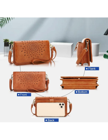Bolso Cruzado APHISON Mujer RFID Multifuncional 19x12cm