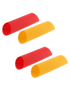 Pelador de Ajo WHTCHSU Silicona Rojo/Naranja 4 Piezas