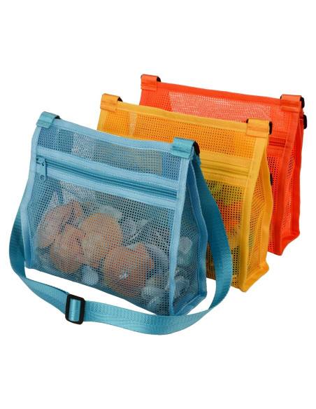 Bolsa de Malla para Conchas de Playa MUYIZI 3 Colores Bolsa de Malla para Conchas de Playa MUYIZI 3 Colores