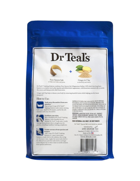 Sal Epsom Pura Dr Teal 1.36 kg con Jengibre y Arcilla Sal Epsom Pura Dr Teal 1.36 kg con Jengibre y Arcilla